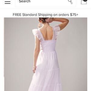 Elegant White Ruffle Dress